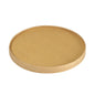 Uma tampa ecológica de cartão Ronda WIDE+ da Duni GmbH feita de cartão FSC/PLA castanho (184x184x17 mm, 900/1300 ml) com bordas ligeiramente elevadas e dois pequenos furos está sobre um fundo branco. Embalagem com 25 unidades.