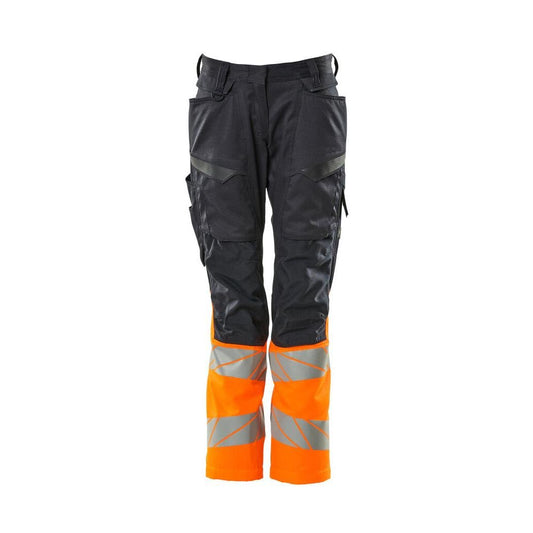 Calças femininas, DIAMOND, bolsos nos joelhos, calças elásticas