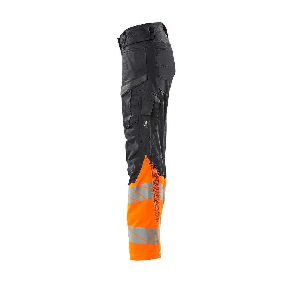 Calças femininas, DIAMOND, bolsos nos joelhos, calças elásticas