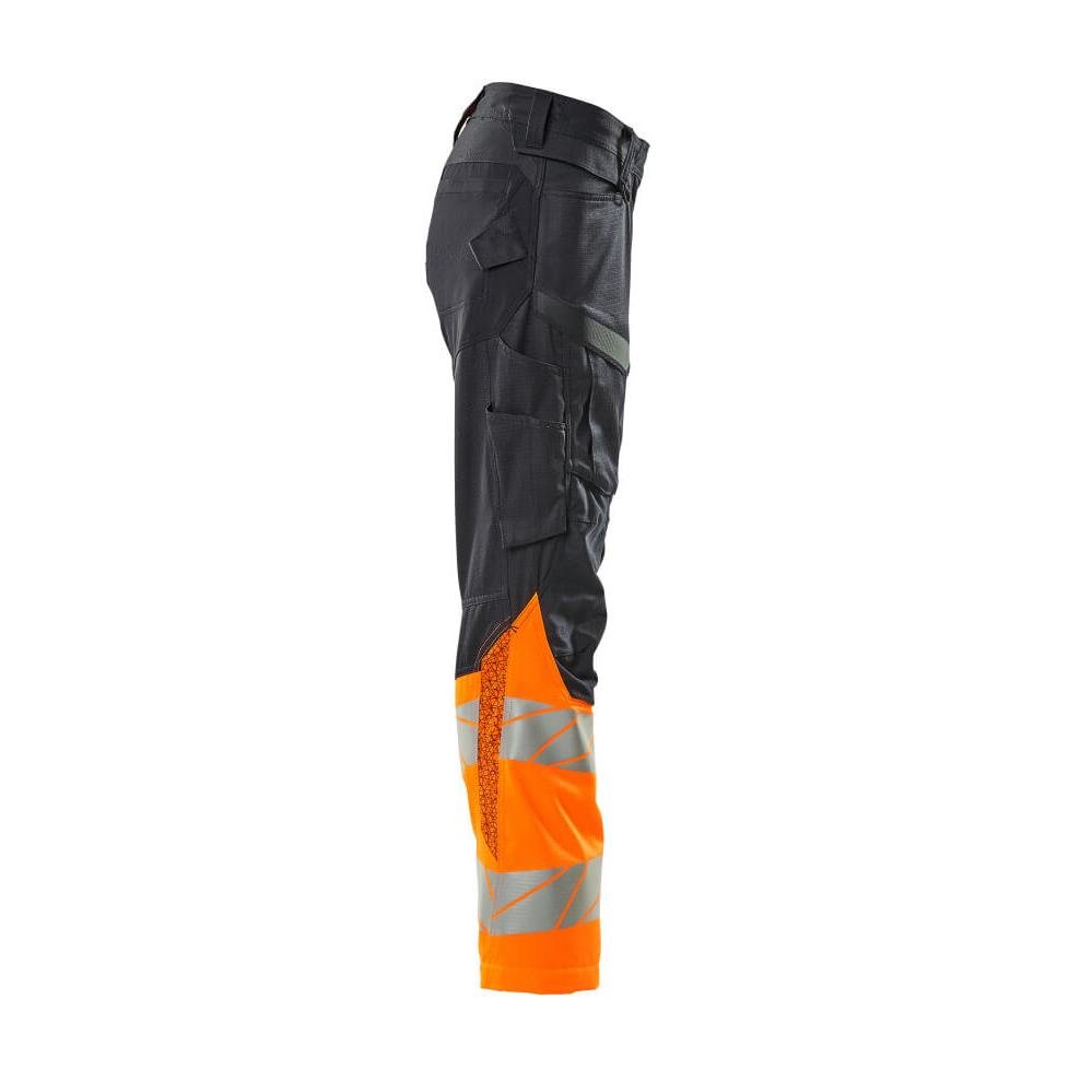 Calças femininas, DIAMOND, bolsos nos joelhos, calças elásticas
