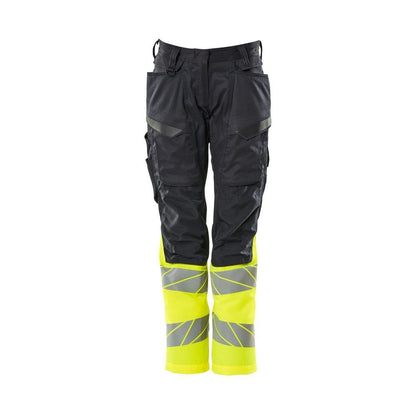 Calças femininas, DIAMOND, bolsos nos joelhos, calças elásticas