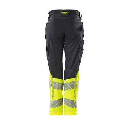 Calças femininas, DIAMOND, bolsos nos joelhos, calças elásticas