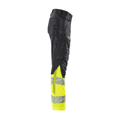 Calças femininas, DIAMOND, bolsos nos joelhos, calças elásticas