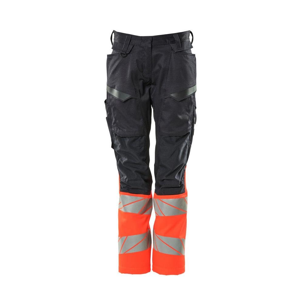 Calças femininas, DIAMOND, bolsos nos joelhos, calças elásticas