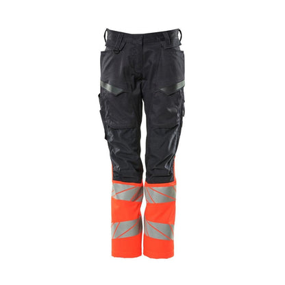Calças femininas, DIAMOND, bolsos nos joelhos, calças elásticas