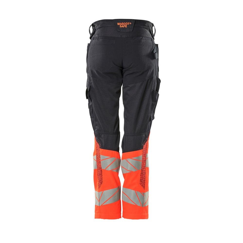 Calças femininas, DIAMOND, bolsos nos joelhos, calças elásticas