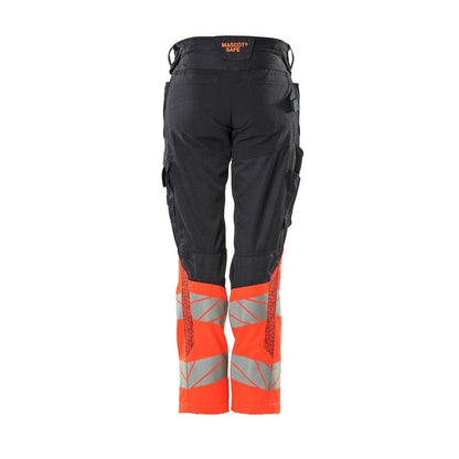 Calças femininas, DIAMOND, bolsos nos joelhos, calças elásticas