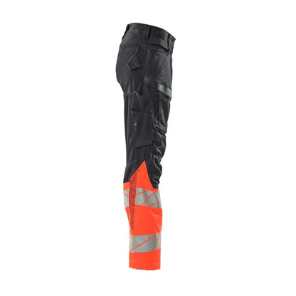 Calças femininas, DIAMOND, bolsos nos joelhos, calças elásticas
