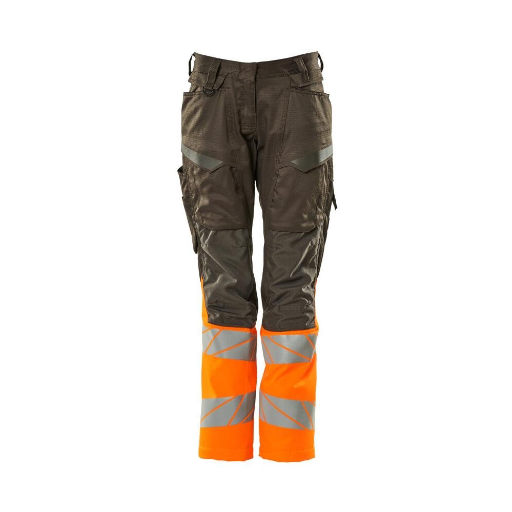Calças femininas, DIAMOND, bolsos nos joelhos, calças elásticas