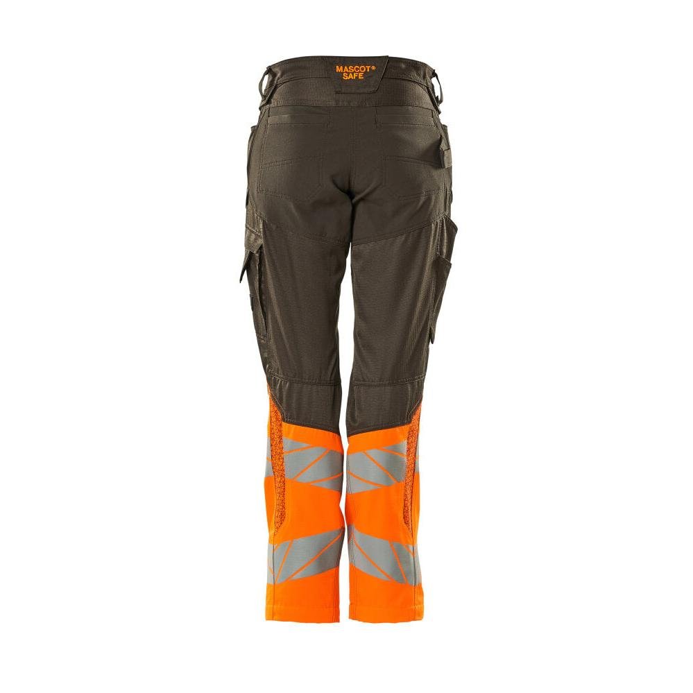 Calças femininas, DIAMOND, bolsos nos joelhos, calças elásticas