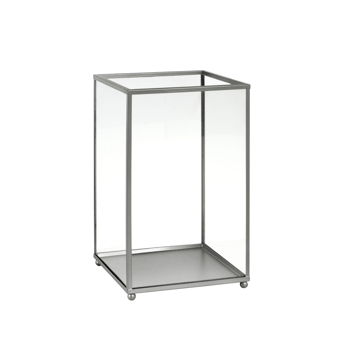 O castiçal de vidro, 220x140 mm da Duni GmbH, impressiona com um design elegante prateado e lados transparentes - um presente requintado para qualquer ocasião. A embalagem contém 1 peça.