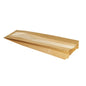 O saco de papel Duni GmbH para baguetes, cartão/celulose castanho, 370x100x50 mm, pacote (1000 unidades), possui uma janela transparente e é perfeito como embalagem ecológica para produtos de panificação - ideal para padarias. Ilustrado em fundo branco.