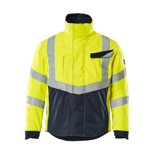 Jaqueta de inverno com forro acolchoado Jaqueta Pilot Multisafe, alta visibilidade amarelo/preto-azul