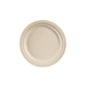 O prato da Duni GmbH, com 22 cm de diâmetro, cor castanha, Bagasse Ø220 (embalagem de 50 unidades), sem revestimento e biodegradável, é apresentado na imagem acima, sobre um fundo branco.