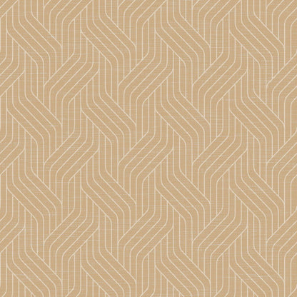 Guardanapos Dunisoft 40 x 40 cm 1/4 dobra da Duni GmbH com padrão geométrico bege em ziguezague e chevron no estilo espinha de peixe - ideal para decorações de mesa elegantes.