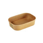 A caixa de cartão BRICK MEDIUM 500 ml da Duni GmbH é um recipiente alimentar retangular marrom FSC/PLA (171x120x43mm, 50 unidades) com cantos ligeiramente arredondados e um pequeno logotipo verde - ideal como embalagem sustentável.