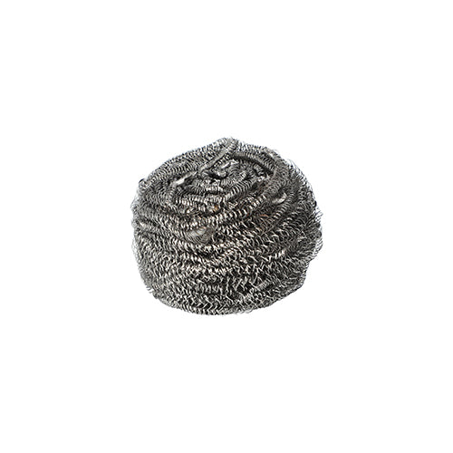 O esfregão espiral Starpak, aço inoxidável Ø 7,5 cm · 6 cm, abrasivo (8 unidades) limpa eficientemente manchas difíceis em panelas e frigideiras. Exibido sobre um fundo branco simples.