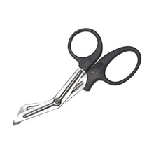 Tesoura de primeiros socorros para roupa, 19 cm, com lâmina curvada em ângulo, aço inoxidável