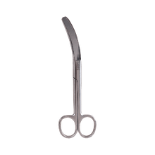 Tesoura para cordão umbilical, cirúrgica, 16 cm, curvada
