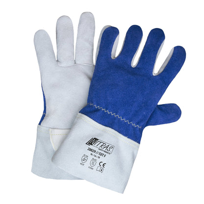 NITRAS CUT F, luvas de proteção contra cortes, cinza / azul
