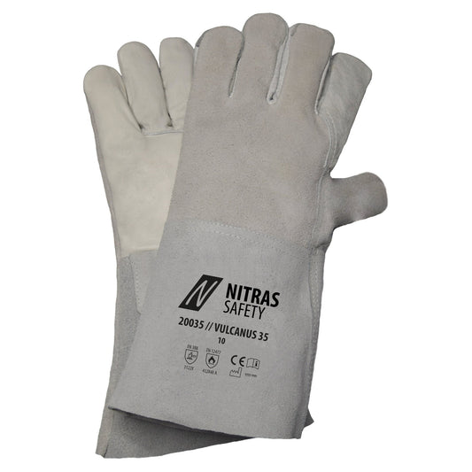 NITRAS VULCANUS 35, luvas de soldagem, cinza
