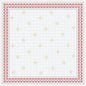A toalha de mesa Dunicel 84x84cm Tradition da Duni GmbH tem um fundo branco com estrelas douradas repetidas e bordas com padrões florais e geométricos vermelho-verde, sendo assim ideal como decoração de mesa festiva. Embalado em 1 caixa.