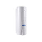 O dispensador Kimberly-Clark GmbH Professional™ para sabonete espumoso luxuoso (branco, 200ml) com alavanca e etiqueta azul é ideal para casas de banho modernas; aqui representado como um único dispensador de parede sobre um fundo branco.