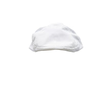 Boné plano com rede para o cabelo Boné plano, branco