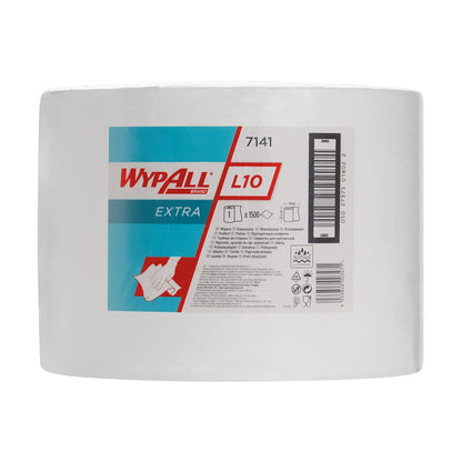 Um grande rolo de papel médico branco Scott® ESSENTIAL™ da Kimberly-Clark GmbH, 6 rolos x 200 folhas, ideal para a higiene em estabelecimentos médicos como clínicas ou hospitais.