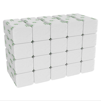 Uma caixa de toalhas Hostess™ NATURA™ da Kimberly-Clark GmbH - 20 pacotes de toalhas brancas dobradas grandes (84 folhas cada), ideal para lavabos públicos abastecidos com toalhas de papel públicas ou produtos semelhantes.