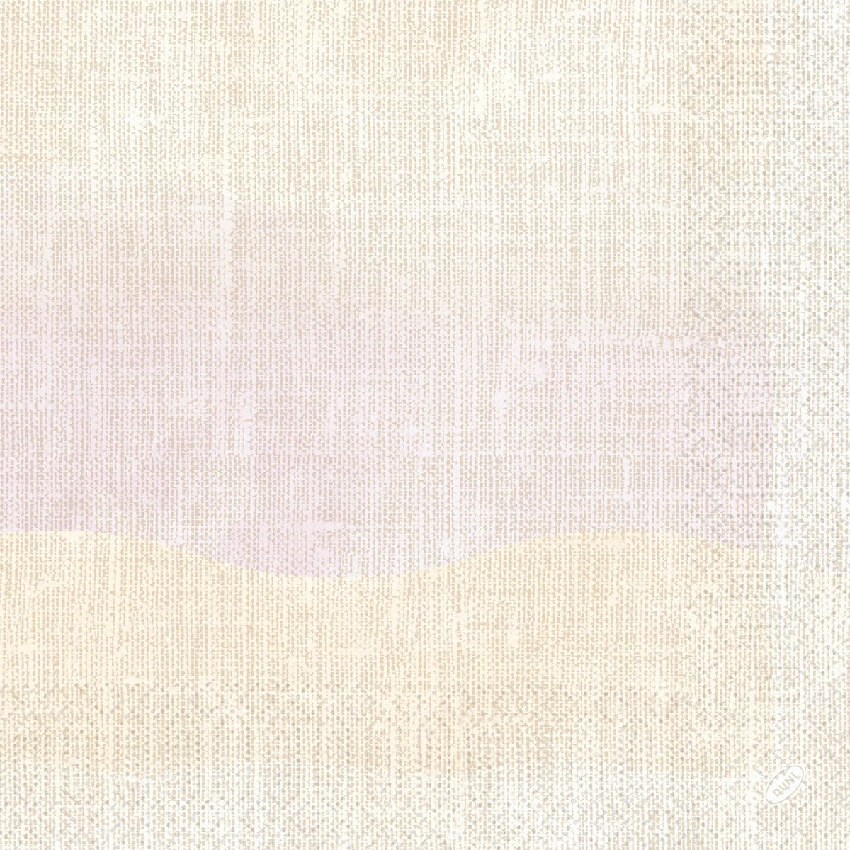 Um fundo de tela estruturado em bege suave e rosa claro lembra a Serenidade, com um padrão tecido visível que lembra o Zellt.Serv da Duni GmbH. 40x40 mm, guardanapos de 3 camadas (250 folhas de papel), com transições onduladas sutis entre as diferentes áreas de cor.