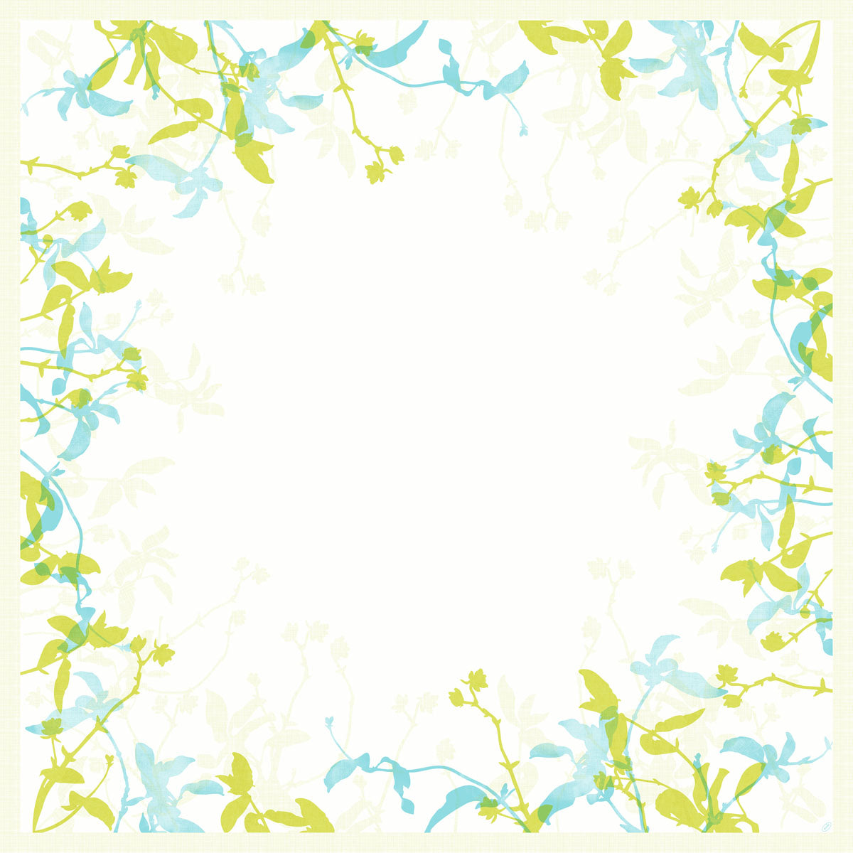 A toalha de mesa Dunicel 84x84 cm Elise da Duni GmbH (embalagem com 20 peças) oferece uma decoração de mesa elegante: uma moldura quadrada de flores em aquarela azuis e verdes adorna os cantos e bordas - perfeito para ocasiões festivas.