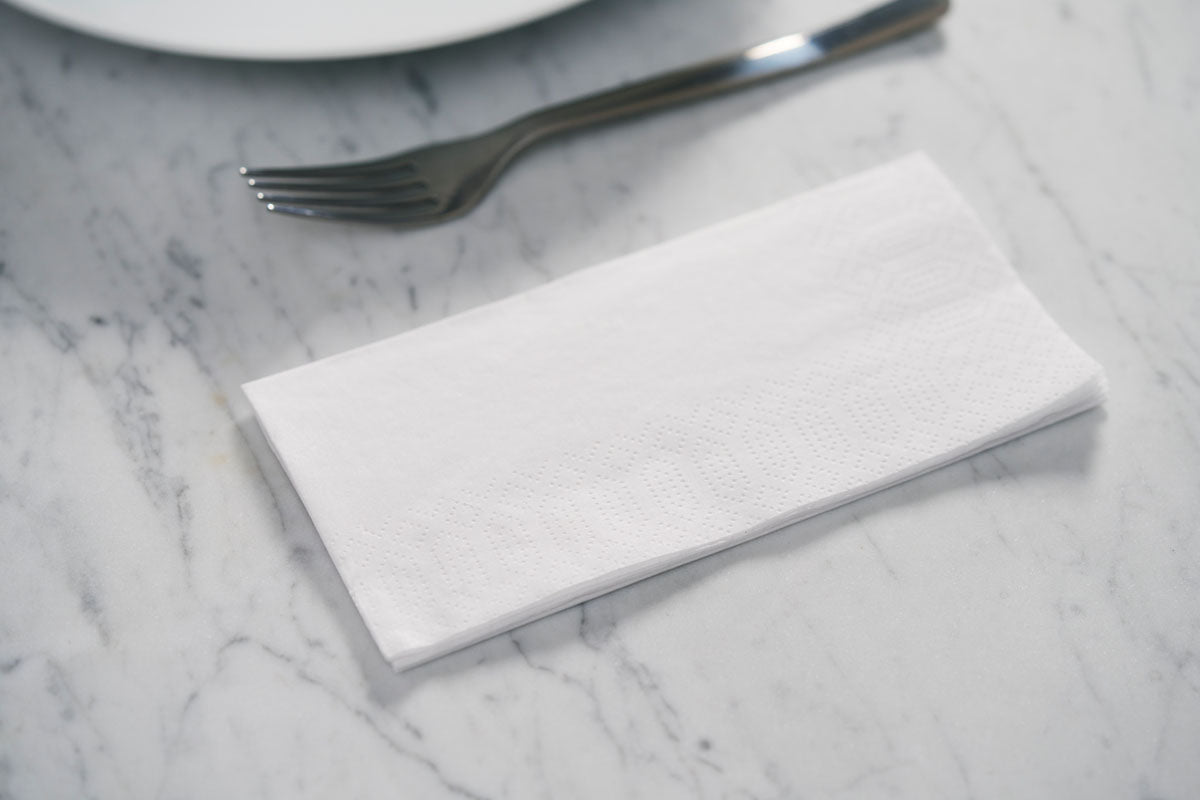 Guardanapo de tecido 33 x 33 cm branco 2 folhas | Pacote (300 guardanapos)