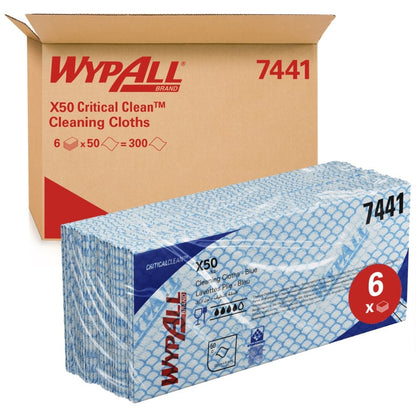 Os panos de limpeza WypAll® X50 Interfold (41,80 x 24,70 cm) da Kimberly-Clark GmbH são a solução ideal para limpeza industrial e rapidez na limpeza.