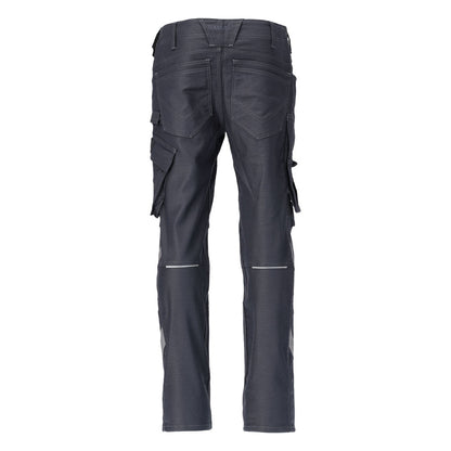 Calças com bolsos nos joelhos, calças de algodão+