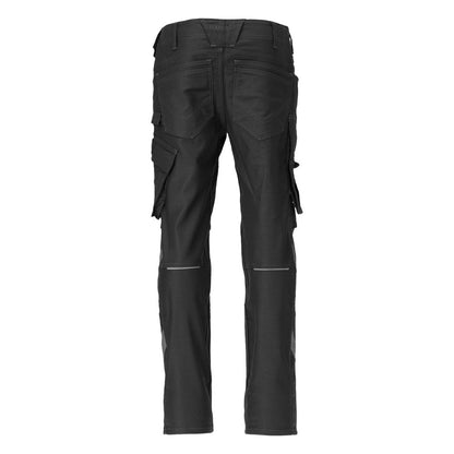 Calças com bolsos nos joelhos, calças de algodão+