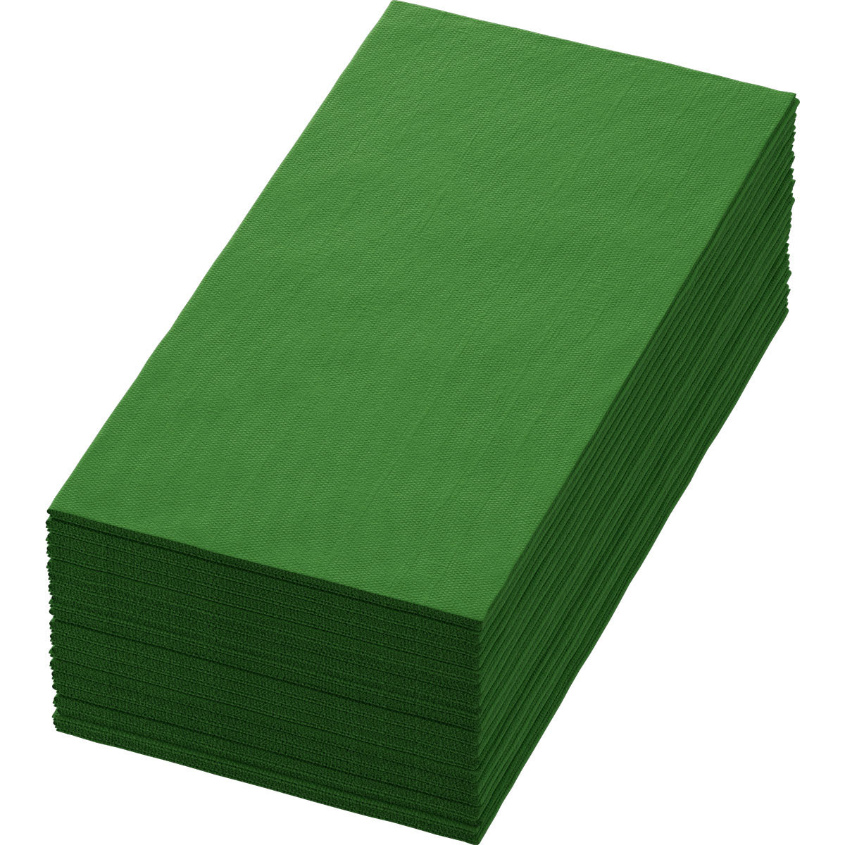 Uma pilha de guardanapos Bio-Dunisoft 40 x 40 cm 1/8 Buchfalz da Duni GmbH, cuidadosamente arranjados sobre um fundo branco, oferece uma opção elegante e ecológica para qualquer ocasião.