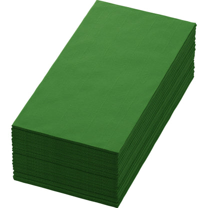Uma pilha de guardanapos Bio-Dunisoft 40 x 40 cm 1/8 Buchfalz da Duni GmbH, cuidadosamente arranjados sobre um fundo branco, oferece uma opção elegante e ecológica para qualquer ocasião.