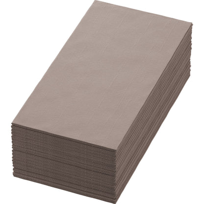 É mostrado uma pilha de guardanapos Bio-Dunisoft 40 x 40 cm 1/8 Buchfalz da Duni GmbH sobre um fundo branco. Os guardanapos ecológicos e biodegradáveis estão bem alinhados e aparecem como uma escolha ecológica não utilizada.