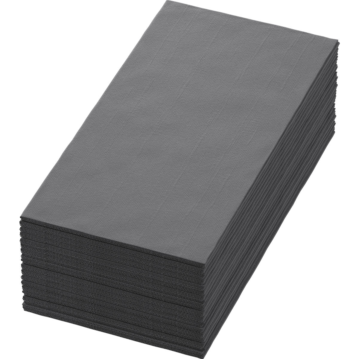 Uma pilha de guardanapos retangulares Bio-Dunisoft 40 x 40 cm 1/8 Buchfalz da Duni GmbH está ordenadamente apresentada sobre um fundo branco.
