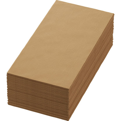 Uma pilha de guardanapos Bio-Dunisoft 40 x 40 cm 1/8 Buchfalz da Duni GmbH está ordenadamente arranjada sobre um fundo branco - biodegradável e ecológica.