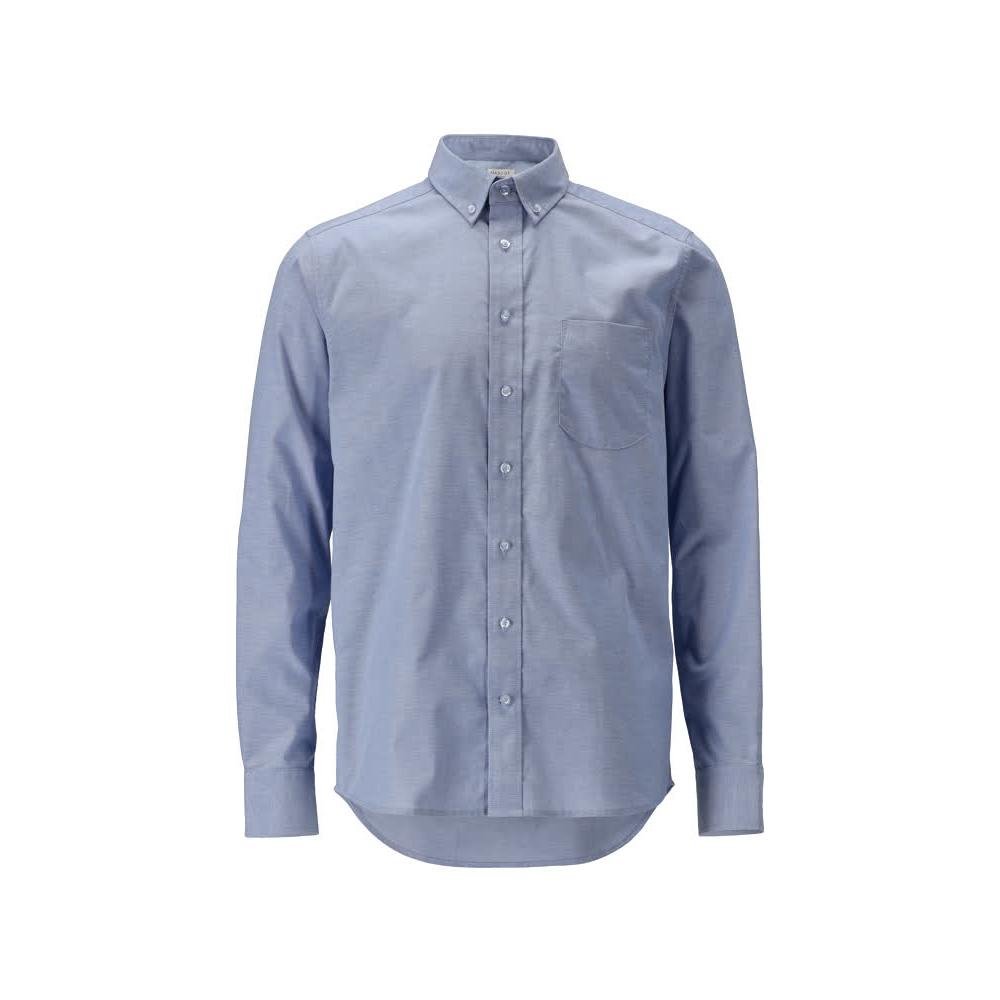 Camisa, corte justo, stretch, azul claro
