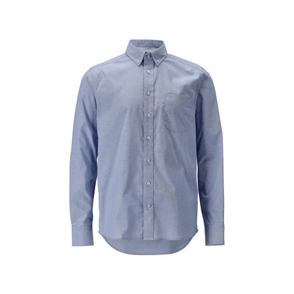 Camisa, corte justo, stretch, azul claro