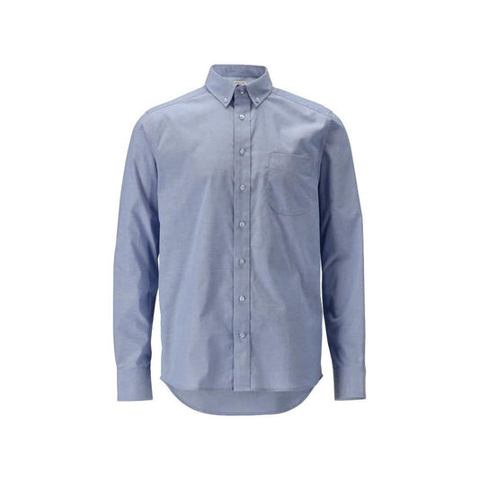 Camisa, corte justo, stretch, azul claro