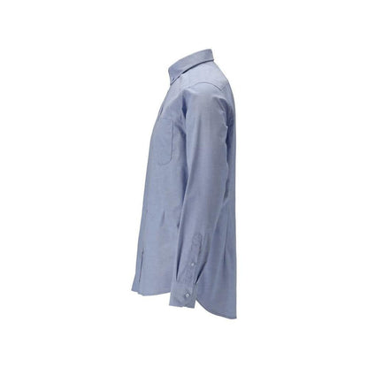 Camisa, corte justo, stretch, azul claro