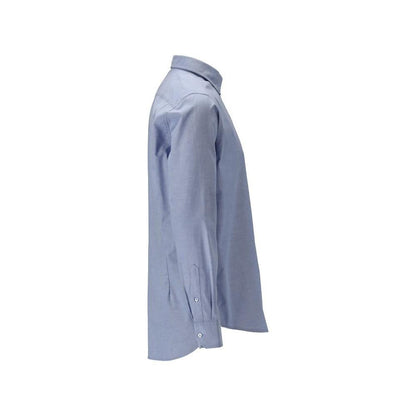 Camisa, corte justo, stretch, azul claro
