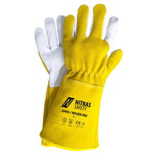 NITRAS WELDER PRO, luvas de soldagem, ocre / cinza