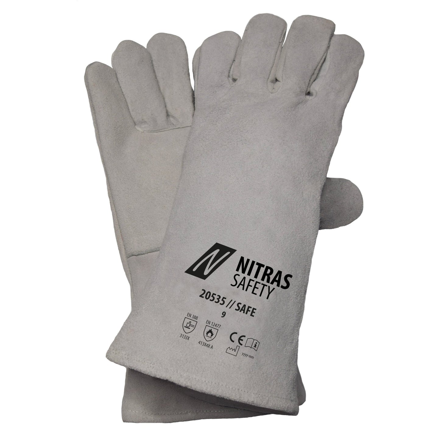 NITRAS SAFE, luvas de soldagem, cinza