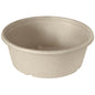 A Duni GmbH Classic Bowl 600 ml, revestida com Bagasse BAT/PLA Castanho (154x154x56), é fornecida numa embalagem de 40 unidades. Fabricada com material biodegradável, oferece uma embalagem ecológica e está ilustrada sobre um fundo branco.
