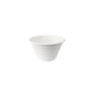 Uma pequena e simples taça Coppa branca 350 ml - não revestida Branco Bagasse 116x116x66 da Duni GmbH, centrada em fundo branco - louça descartável ecológica ideal. Embalagem: 50 peças.